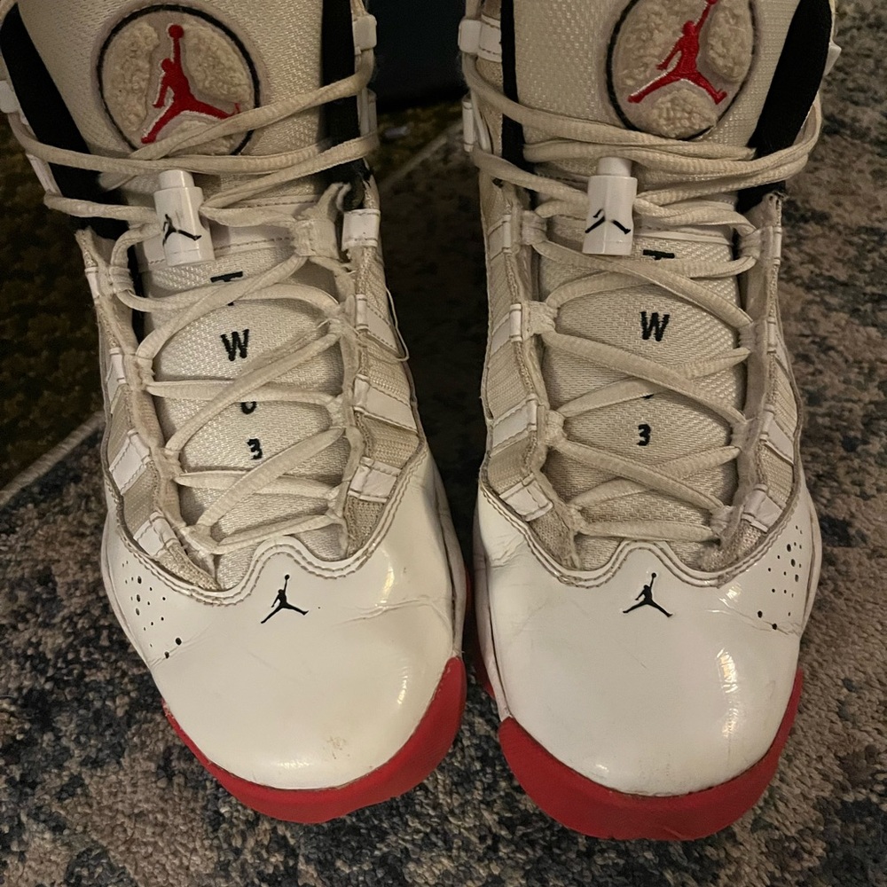 Jordan Black and Red Sneakers